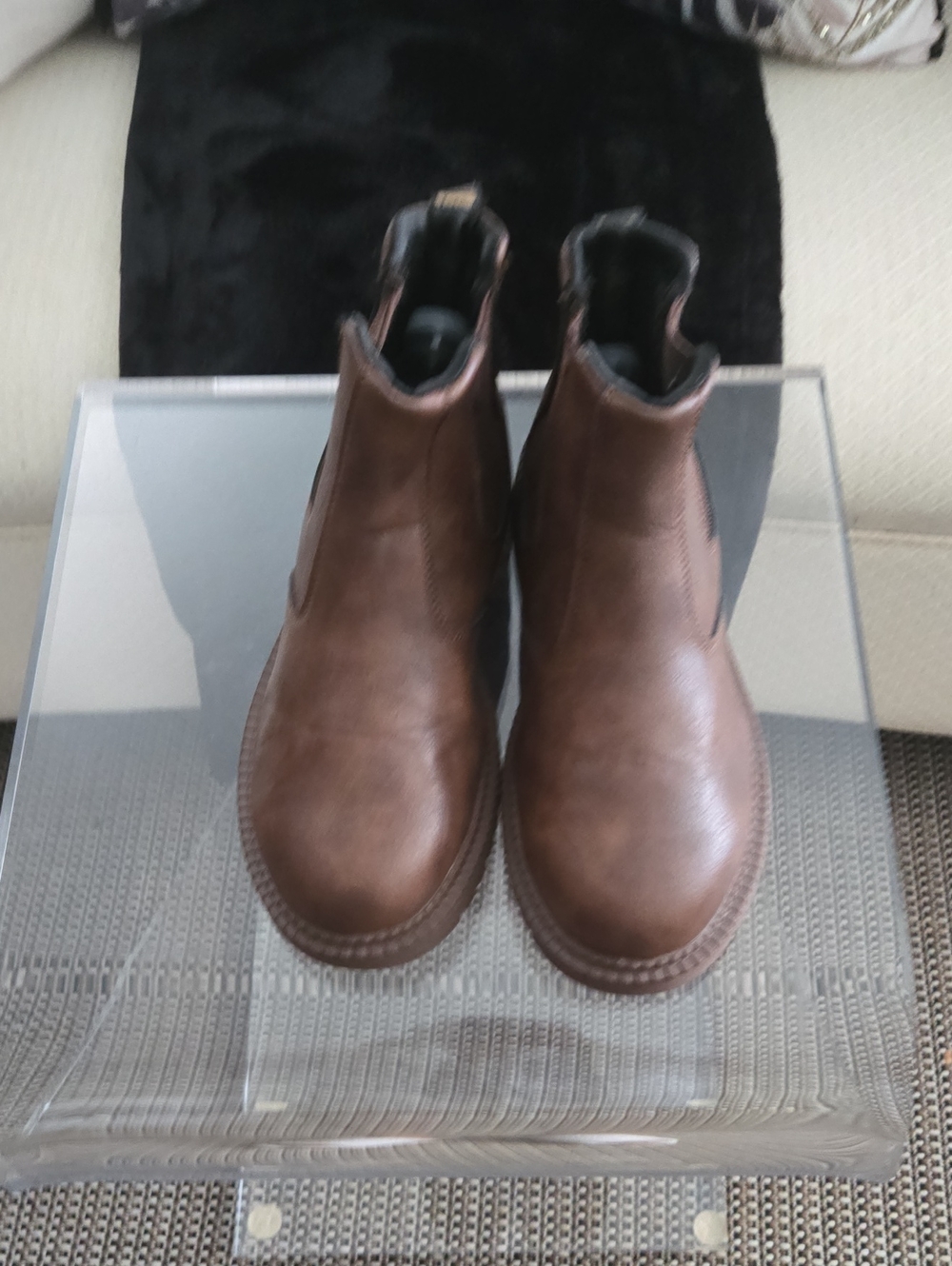 Dve Men's Brown Leather Work Chelsea Boots - Classic Slip-On Style